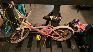 Bicicletta bimba btwin per bambini rosa