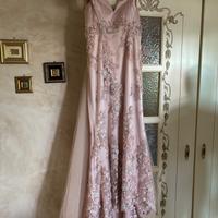 Abito da cerimonia  + coda + copri spalla