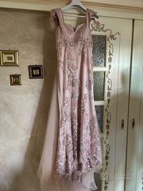 Abito da cerimonia  + coda + copri spalla