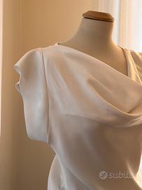 Maglia sottogiacca bianca in raso