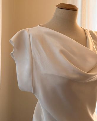 Maglia sottogiacca bianca in raso