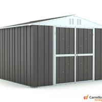 Box capanno giardino Acciaio 327x269 grigio scuro