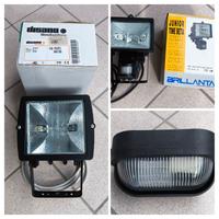 fari alogeni e plafoniera da esterno 