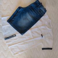 jeans bermuda e camicia m/m ragazzino