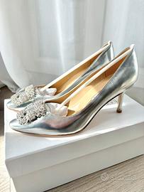 Decollete hangisi vera pelle argento