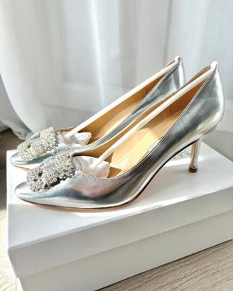 Decollete hangisi vera pelle argento