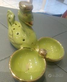 Cigno saliera salsiera vintage in porcellana