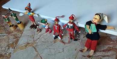 Pinocchio di Collodi in varie versioni vintage