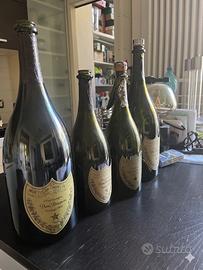 Lotto di bottiglie vuote champagne Dom Perignon