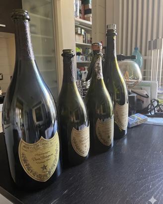 Lotto di bottiglie vuote champagne Dom Perignon