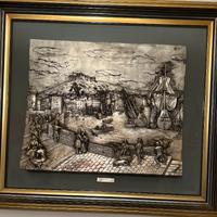 Quadro bassorilievo in argento di brumel