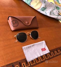 Occhiali da sole Ray-Ban Round Metal (Oro/Verde)