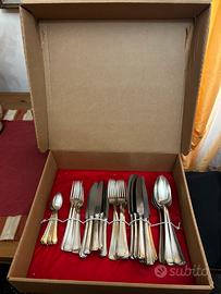 Set posate  bagnate nell’argento