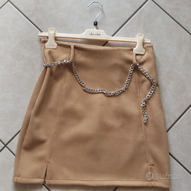 Gonna finto scamosciato