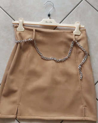 Gonna finto scamosciato