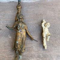 Coppia fregi impero per bajour lampada lume