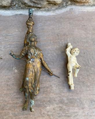 Coppia fregi impero per bajour lampada lume