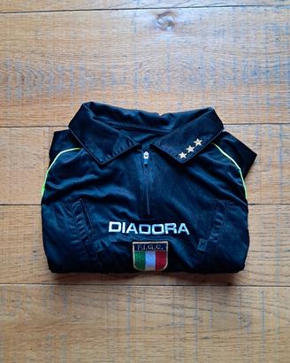 Maglia arbitro AIA FIGC Diadora vintage nera