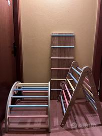 Tris giochi in legno pikler