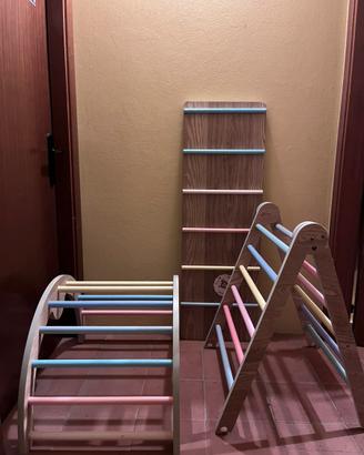 Tris giochi in legno pikler