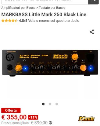 MARKBASS Little Mark 250 ,Nuovo mai aperto!

