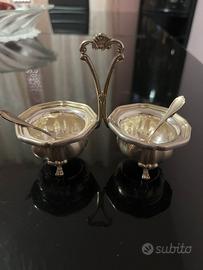 Sale e pepe antico in argento