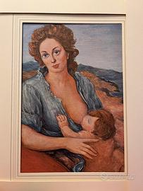 Fotolitografia di Aligi Sassu  “Maternità “