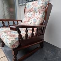 poltrona Vintage in legno massello 