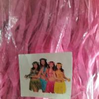 Vestito hawaiana rosa e ghirlande varie