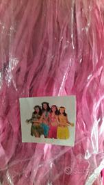 Vestito hawaiana rosa e ghirlande varie