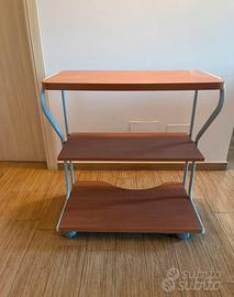 Mobile a 3 ripiani con ruote nuovo