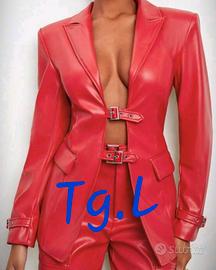 Giacca in ecopelle nuova mis. L