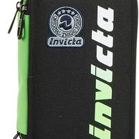 Invicta Astuccio Scuola 3 Zip, Nero Verde, Kupang