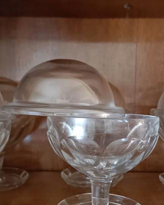 Coppe per gelato o macedonia in vetro Vintage