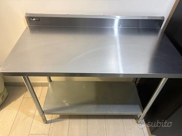 Tavolo lavoro gastronomia acciaio