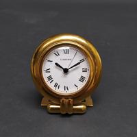 Orologio da tavolo originale Cartier placcato oro