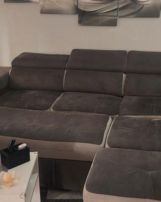 divano letto angolare grigio