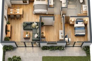 3 locali con terrazzo 80mq