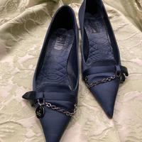 Gucci décolleté raso blu