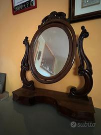 Specchiera da appoggio in legno