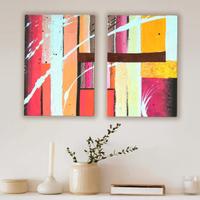 Coppia di quadri astratti