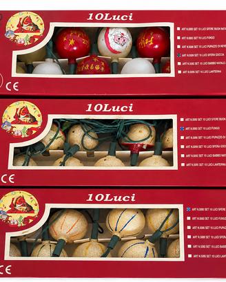 3 Confezioni luci natalizie vintage – mai usate