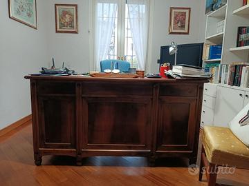 scrivania anni 30 in noce misure 150 x 80