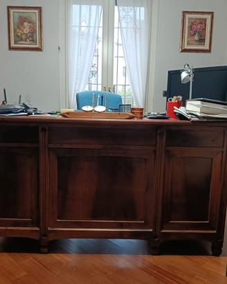 scrivania anni 30 in noce misure 150 x 80