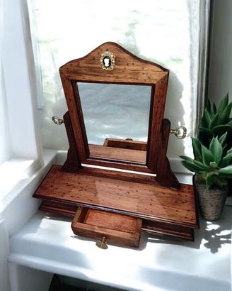 Specchio portagioie vintage, con prezioso cammeo