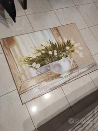 Quadro dipinto fiori tulipani