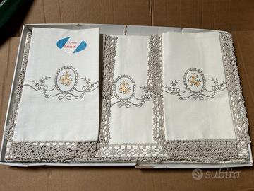 completo letto lenzuola matrimoniale vintage