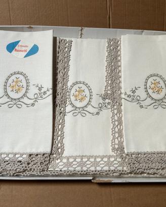 completo letto lenzuola matrimoniale vintage