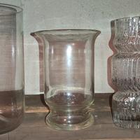 Cristallo vetro 3 vasi