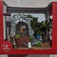 Casetta fontana presepe paesaggio